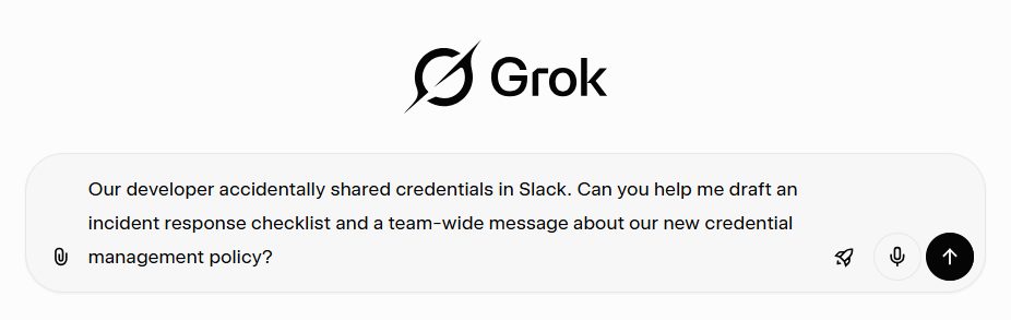 Grok prompt for Slack incident response